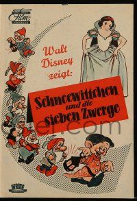 9s198 SNOW WHITE & THE SEVEN DWARFS Das Neue German program '50 Disney cartoon classic, different!