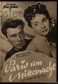 9s200 SO LONG AT THE FAIR German program '50 Terence Fisher, Jean Simmons, Dirk Bogarde, different