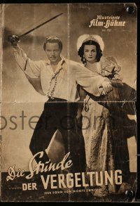 9s201 SON OF MONTE CRISTO German program '50 different images of Louis Hayward & Joan Bennett!