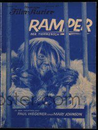 9s047 STRANGE CASE OF CAPTAIN RAMPER German program '27 Paul Wegener as man turned monster, rare!