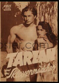 9s917 TARZAN & THE SLAVE GIRL German program '52 different images of Lex Barker & Vanessa Brown!