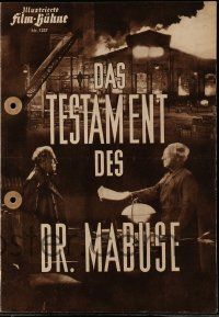 9s929 TESTAMENT OF DR. MABUSE Film Buhne German program 1951 Fritz Lang's psychotic criminal genius!