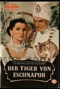 9s938 TIGER OF ESCHNAPUR Film-Buhne German program '59 Fritz Lang, Debra Paget, Thea von Harbou!