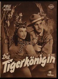 9s940 TIGER WOMAN German program '52 different images of Linda Stirling wearing cat pelt!