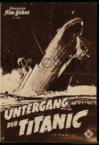 9s943 TITANIC Film-Buhne German program '53 Clifton Webb & Barbara Stanwyck on legendary ship!