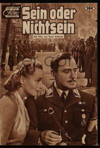 9s945 TO BE OR NOT TO BE German program '62 Carole Lombard, Jack Benny, Ernst Lubitsch, different!
