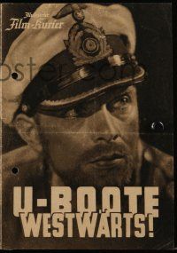 9s158 U-BOAT, COURSE WEST 4pg German program '41 U-Boote westwarts, WWII propaganda, conditional!