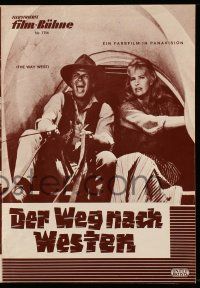 9s974 WAY WEST German program '67 Kirk Douglas, Robert Mitchum, Richard Widmark, different images!