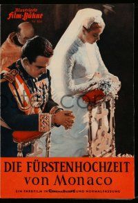 9s976 WEDDING IN MONACO Film Buhne German program '56 Prince Rainier III & Grace Kelly, different!