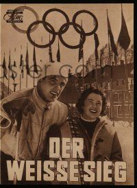 9s981 WHITE VERTIGO German program '56 Toni Sailer 1956 Winter Olympic Ski Champion, rare!