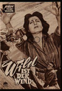 9s983 WILD IS THE WIND German program '58 Anthony Quinn, Tony Franciosa, Anna Magnani, different!
