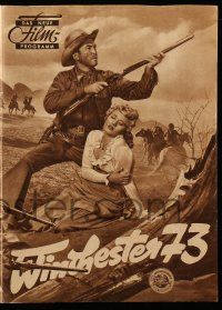 9s987 WINCHESTER '73 German program '51 different images of James Stewart & Shelley Winters!