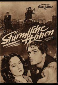 9s211 WUTHERING HEIGHTS German program '50 different images of Laurence Olivier & Merle Oberon!