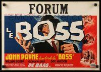 9t479 BOSS Belgian '56 cool art of mob boss John Payne w/cigar!