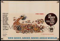9t514 IT'S A MAD, MAD, MAD, MAD WORLD Belgian '64 great art of entire cast on Earth by Jack Davis!