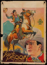 9t515 JACK PERRIN pre-war Belgian '30s wonderful, completely different western cowboy art!