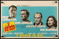 9t559 SEVEN DAYS IN MAY Belgian '64 Burt Lancaster, Kirk Douglas, Fredric March & Ava Gardner!