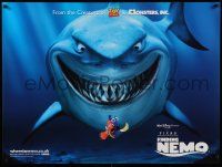 9t421 FINDING NEMO teaser British quad '03 Disney & Pixar animated fish movie, image of Bruce!