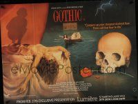9t427 GOTHIC advance British quad '87 Ken Russell, different art of demon & sexy girl by Dufficey!