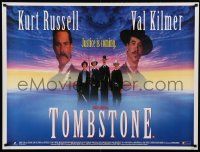 9t460 TOMBSTONE British quad '94 Kurt Russell as Wyatt Earp, Val Kilmer as Doc Holliday
