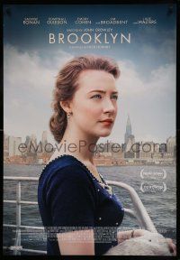 9t063 BROOKLYN Canadian 1sh '15 Saoirse Ronan, Domhnall Gleeson, great image of NYC skyline!