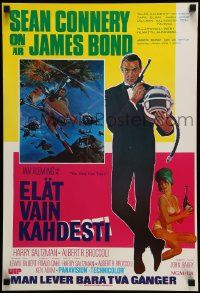 9t013 YOU ONLY LIVE TWICE Finnish R80s art of Sean Connery as James Bond by Robert McGinnis!