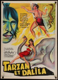 9t732 TARZAN & DELILAH French 23x32 '64 Edgar Rice Burroughs, completely different artwork!