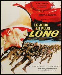 9t788 LONGEST DAY French 17x21 R69 incredible completely different art by Vanni Tealdi!