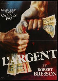 9t794 MONEY French 15x21 '83 Robert Bresson's L'Argent, Peellaert art of blood-soaked money!