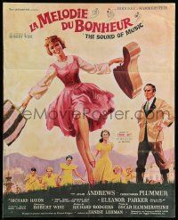 9t810 SOUND OF MUSIC French 17x21 '65 Julie Andrews, Rodgers & Hammerstein classic musical!