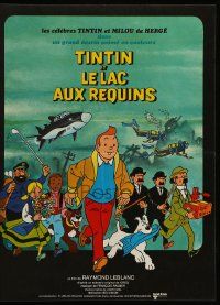 9t812 TINTIN & THE LAKE OF SHARKS French 15x20 '73 Belgian cartoon character created by Herge!