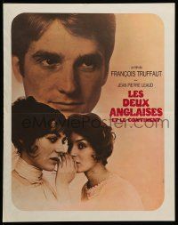 9t814 TWO ENGLISH GIRLS French 16x20 '71 Francois Truffaut directed, Jean-Pierre Leaud, Landi art!