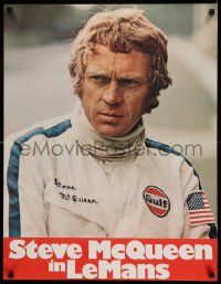 9t086 LE MANS teaser German '71 driver Steve McQueen in personalized uniform, white title design!