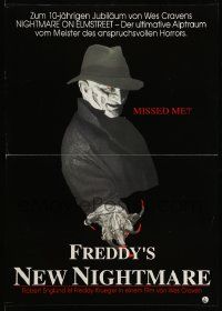 9t098 NEW NIGHTMARE teaser German 17x24 '94 different image of Robert Englund as Freddy Kruger!
