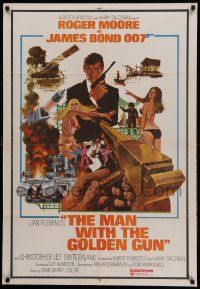 9t025 MAN WITH THE GOLDEN GUN Indian '74 Roger Moore as James Bond by Robert McGinnis