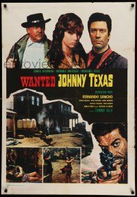 9t236 WANTED JOHNNY TEXAS export Italian 1sh '67 different art of Sancho pointing gun & more!