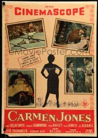 9t263 CARMEN JONES Italian 20x28 pbusta '54 Otto Preminger, Dorothy Dandridge and Belafonte!