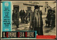 9t260 GENERAL DELLA ROVERE set of 2 Italian 19x27 pbustas '61 Vittorio De Sica directed!