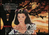 9t834 GONE WITH THE WIND Japanese 29x41 R71 Clark Gable, huge different close-up of Vivien Leigh!