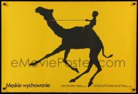 9t312 MUZHSKOYE VOSPITANIYE Polish 26x39 '83 art of boy on camel by Mieczyslaw Wasilewski!
