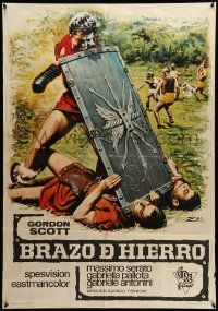 9t105 HERO OF ROME Spanish '69 with cool art of gladiator Gordon Scott by Carlos Escobar.!