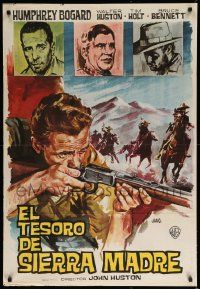 9t112 TREASURE OF THE SIERRA MADRE Spanish R64 Humphrey Bogart & John Huston, art by Jano!