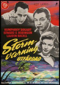 9t046 KEY LARGO Swedish R69 Humphrey Bogart, Lauren Bacall, Edward G. Robinson, Huston film noir!