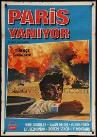 9t367 IS PARIS BURNING Turkish '66 Rene Clement's Paris brule-t-il, World War II all-star cast!