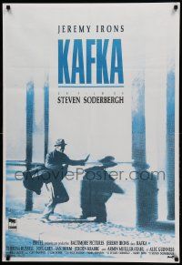 9t368 KAFKA Turkish '91 Steven Soderbergh directed, cool image of Jeremy Irons on the run!