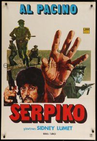 9t381 SERPICO Turkish '74 Al Pacino on the streets, Sidney Lumet crime classic, different!