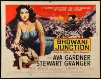 9w432 BHOWANI JUNCTION style B 1/2sh '55 sexy Eurasian beauty Ava Gardner in a flaming love story!