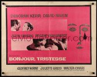 9w446 BONJOUR TRISTESSE style B 1/2sh '58 directed by Otto Preminger, great Saul Bass artwork!