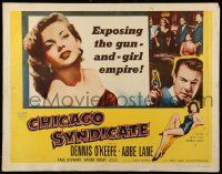 9w479 CHICAGO SYNDICATE style A 1/2sh '55 sexy Abbe Lane, Dennis O'Keefe, the inside story!