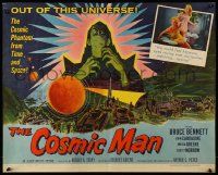 9w492 COSMIC MAN 1/2sh '59 artwork of soldiers & tanks attacking wacky creature from space!